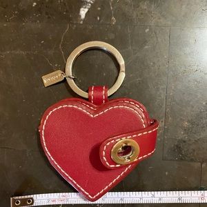 Red Coach Heart Key Ring